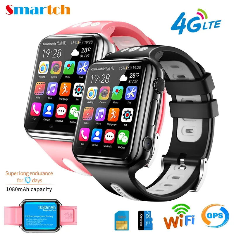 0ALDW5 Smartwatch  Wifi GPS 4G Network Video Call Tracker Face Lock/SOS/Smartwatch monitoramento da glicose no Sangue frequências