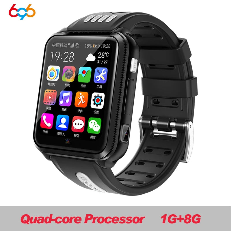 0ALDW5 Smartwatch  Wifi GPS 4G Network Video Call Tracker Face Lock/SOS/Smartwatch monitoramento da glicose no Sangue frequências