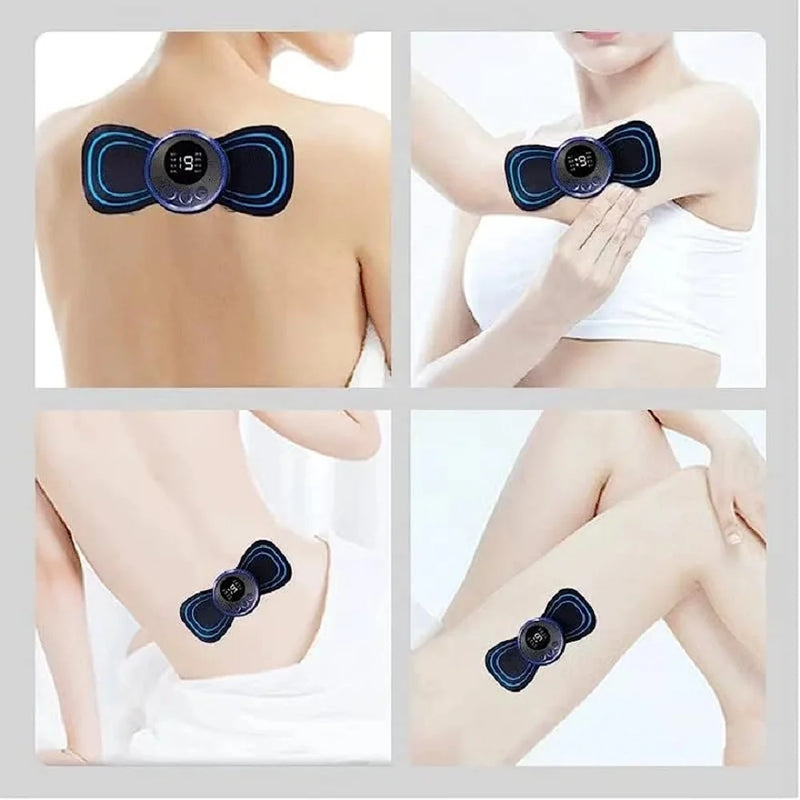 Mini massageador elétrico de pulso para pescoço, estimulador de massagem cervical, artrite, músculo, ombros, pernas, massageador de corpo inteiro